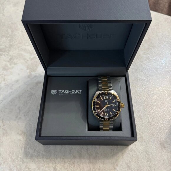 Authentic Tag Heuer 41mm Formula 1 Black Gold Quartz Men's Watch WAZ1121.BB0879 - Picture 7 of 8